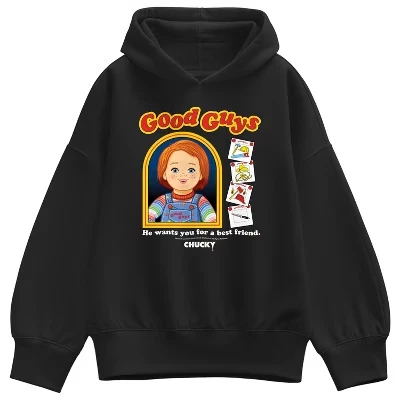 Женская толстовка Good Guys Package с капюшоном из флиса оверсайз черного цвета