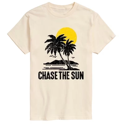Мужская футболка с коротким рукавом Chase the Sun кремового цвета с графическим рисунком