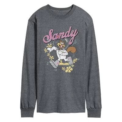 Мужская футболка с длинным рукавом Sandy Squirrel Run и графическим рисунком heather charcoal