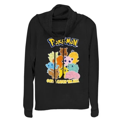 Группа Junior's Gotta Catch 'Em All Толстовка с капюшоном и круглым вырезом черная