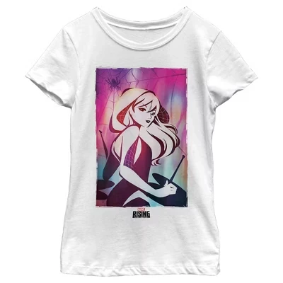 Детская футболка Marvel с постером Spider-Gwen, белая