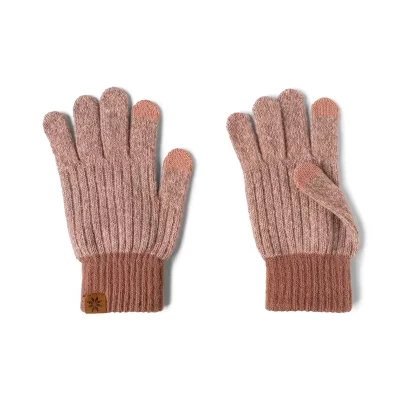 Детские перчатки Bonfire Gloves из трикотажа в рубчик для мальчиков и девочек розовые