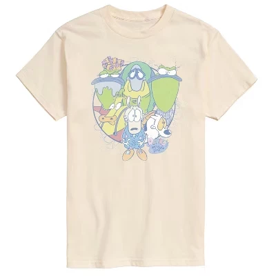 Мужская футболка Rockos Modern Life с коротким рукавом и графическим рисунком кремового цвета.