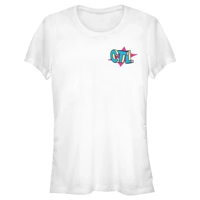 Женская футболка Junior's CTL Retro с маленьким логотипом белого цвета