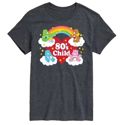 Мужская футболка Care Bears «Ребенок 80-х», темно-серая