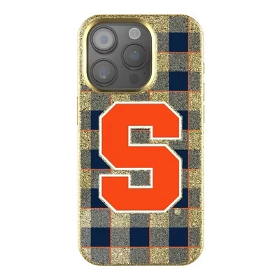 Чехол для iPhone Keyscaper NCAA клетчатый с золотым блеском, оранжевый