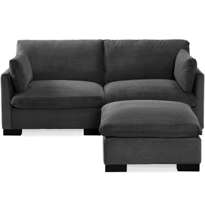 Диван Best Choice Products 82″ модульный с пуфом, серый