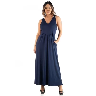 Женское платье 24seven Comfort Apparel Maxi Plus, синее