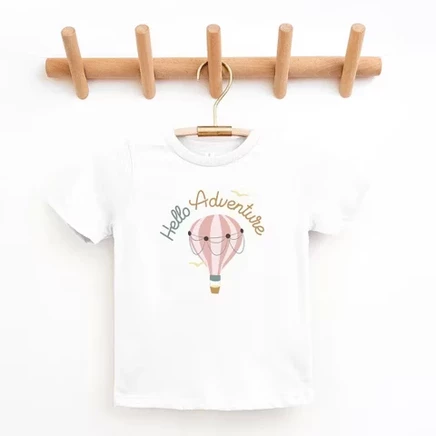 Детская футболка The Juniper Shop Hello Adventure Balloons, белая