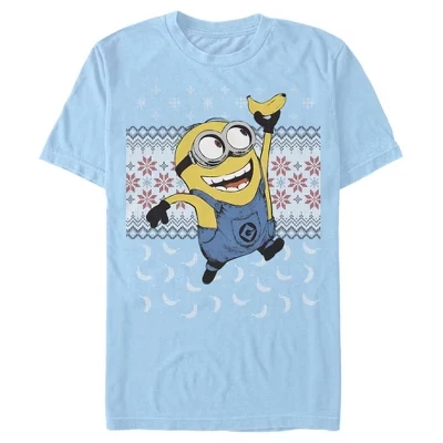 Мужская футболка Despicable Me Minions Banana, голубая