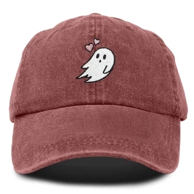 Унисекс бейсболка DALIX Heartly Ghost хлопковая, красная