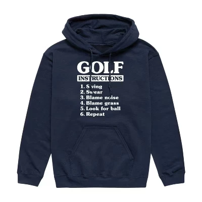 Мужское худи Instant Message Golf Instructions, синее