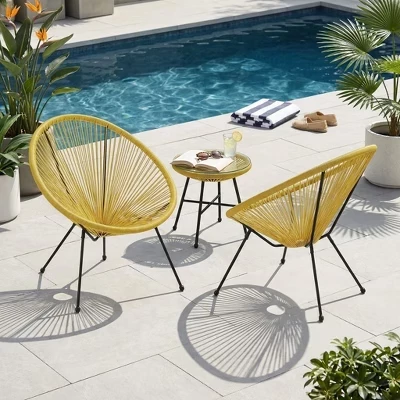 Кресла ModernLuxe Acapulco Anson, 2 шт., желтые