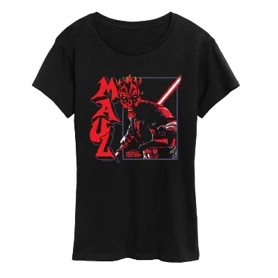 Women's -  - Maul Shadow Lord Vintage Short Sleeve Graphic T-Shirt black