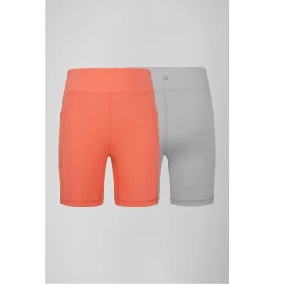 Велосипед для девочек 2 Pk Interlock Lanie Side Pocket Bike Short и повседневный базовый велосипед Short sugar coral / htr.grey