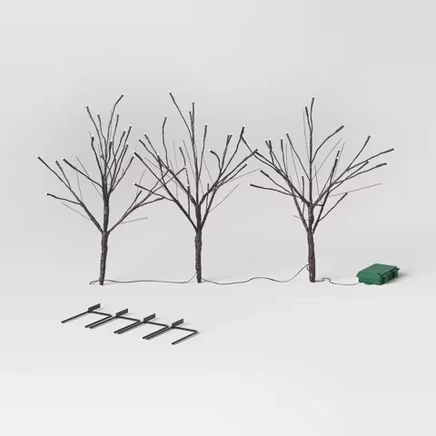 Садовые светильники Threshold Branches, 3 шт., черные