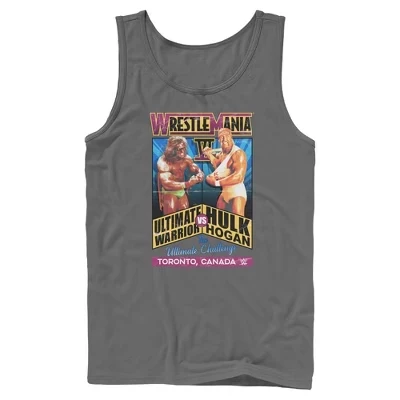 Мужская майка WWE Hulk Hogan vs Ultimate Warrior, угольная