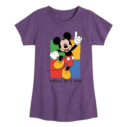 Футболка для девочек Disney Total 90s Kid, фиолетовый меланж