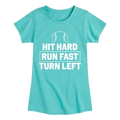 Hit Hard Run Fast Приталенная футболка с коротким рукавом и графическим принтом