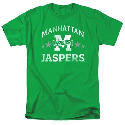 Мужская футболка NCAA Manhattan College Jaspers, зеленая