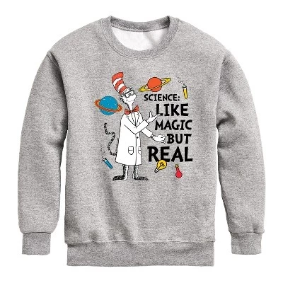 Детский свитшот The Cat in the Hat «Science», меланжевый