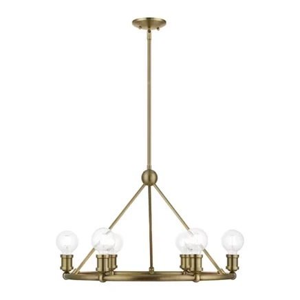 Люстра Livex Lighting Lansdale, 6 ламп, античная латунь