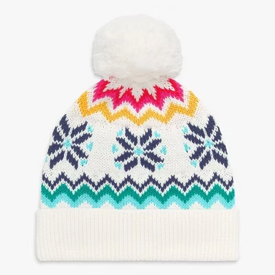 Детская радужная шапочка со снежинками Fair Isle Beanie