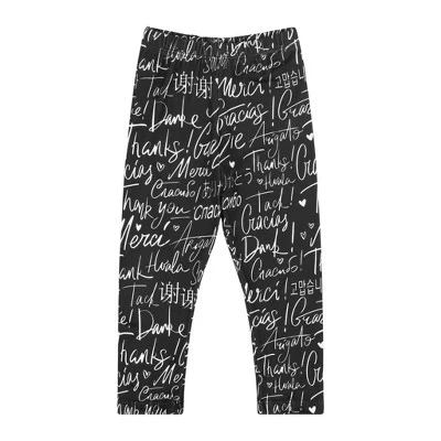 Детские леггинсы Mixed Up Clothing с принтом «Спасибо», черные