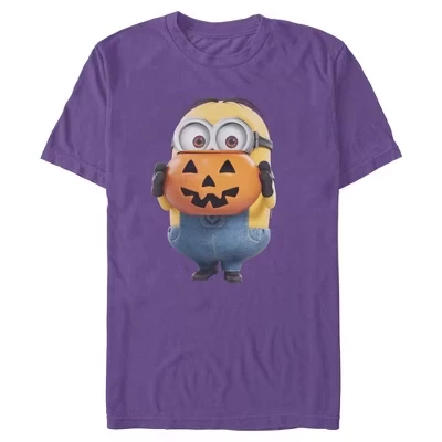 Мужская футболка Dave Trick or Treat с тыквенным ведерком фиолетового цвета