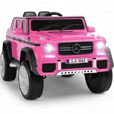 Детская электромашина Costway Mercedes-Benz 12 В, розовая