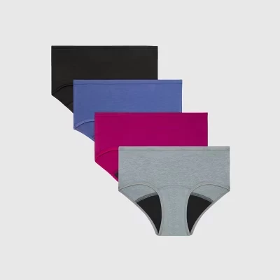 Нижнее белье для девочек 4pk Boyshort Period средней степени защиты - цвета могут варьироваться без указания цвета