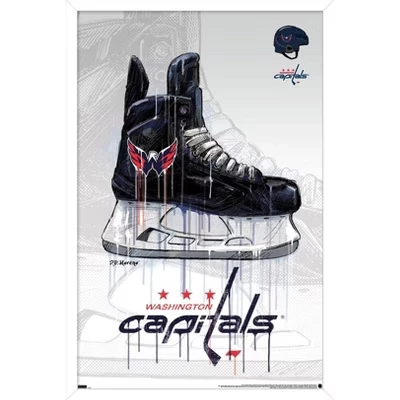 Постер Trends International Capitals Drip Skate 21, белый