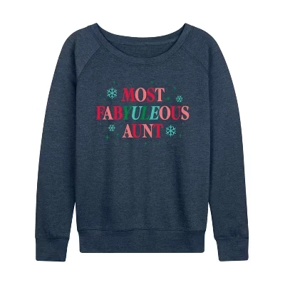 Женский лонгслив Instant Message FabYULEous Aunt, индиго