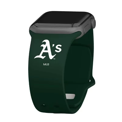Силиконовый ремешок для Apple Watch, совместимый с Oakland Athletics - Зеленый