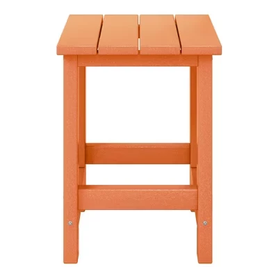 Уличная мебель для патио Malibu Kids HDPE Adirondack Квадратный приставной столик оранжевый