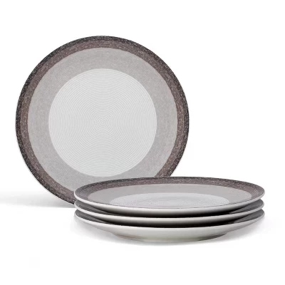 Набор из 4 салатных тарелок Noritake Colorscapes Layers, серый