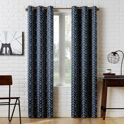 Штора Sun Zero Kenwood Chevron Blackout, синяя
