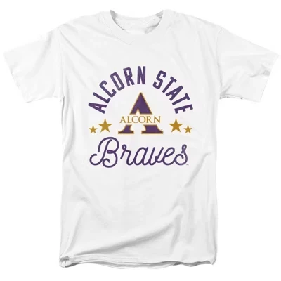 Мужская официальная футболка Braves от Alcorn State University белого цвета