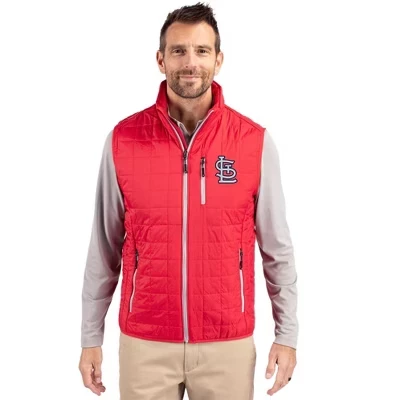 Мужской пуховик на молнии с эко изоляцией St Louis Cardinals Rainier PrimaLoft® для больших и высоких мужчин красный