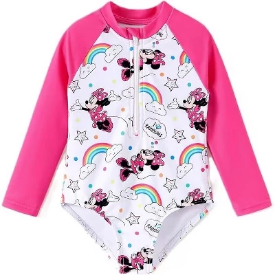Детский слитный купальник-рашгард Mickey Mouse & Friends, розовый