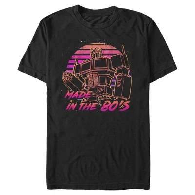 Мужская футболка Optimus Prime Made in the 80s черного цвета