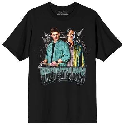 Футболка унисекс Supernatural Winchester Bros, черная