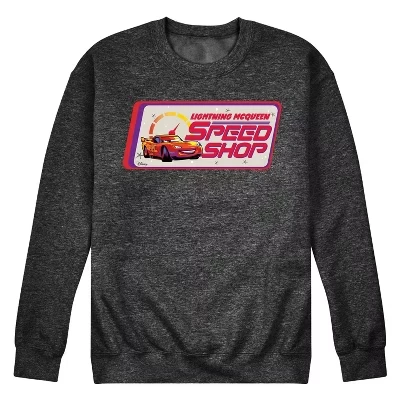 Мужская флисовая толстовка на молнии McQueen Speed Shop с графическим рисунком heather charcoal