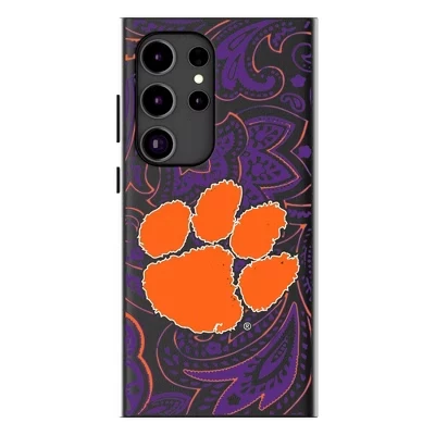 Чехол для мобильного телефона, совместимый с NCAA ACC Universities Paisley MagSafe для Samsung Galaxy clemson tigers