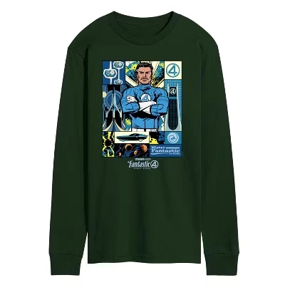 Мужской лонгслив Fantastic Four Mister Fantastic, зеленый