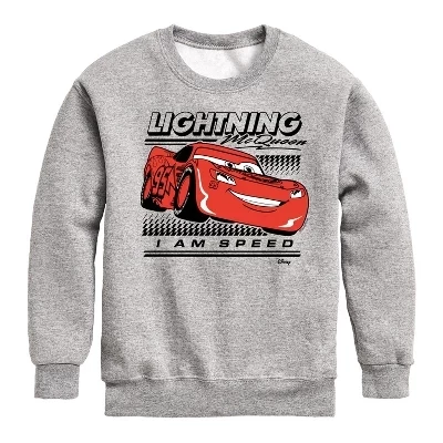 Флисовая толстовка с длинным рукавом Lightning Mcqueen I Am Speed Graphic athletic heather