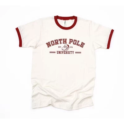 Женская футболка с коротким рукавом North Pole University Santa