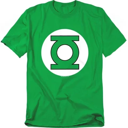 Мужская футболка Justice League Green Lantern с логотипом, ярко-зеленая
