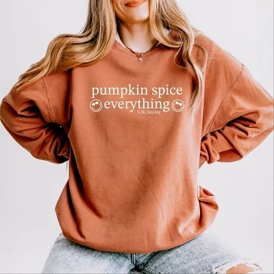 S.W.Smiley Pumpkin Spice Everything Легкая одежда, окрашенная толстовка с бататом