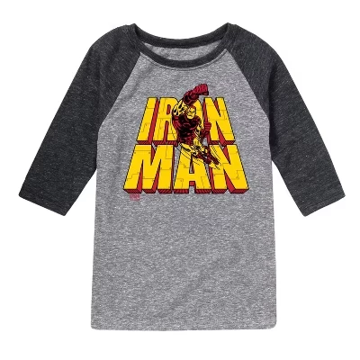 Футболка Marvel Iron Man для мальчиков, серо-черная
